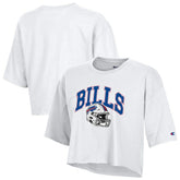 Buffalo Bills Champion Women's Boyfriend Cropped T-Shirt White