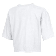 Tampa Bay Buccaneers Champion Women's Boyfriend Cropped T-Shirt White