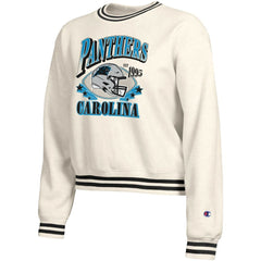 Carolina Panthers Champion Women's Reverse Weave Fleece Sweatshirt Cream