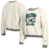 Miami Dolphins Champion Women's Reverse Weave Fleece Sweatshirt Cream