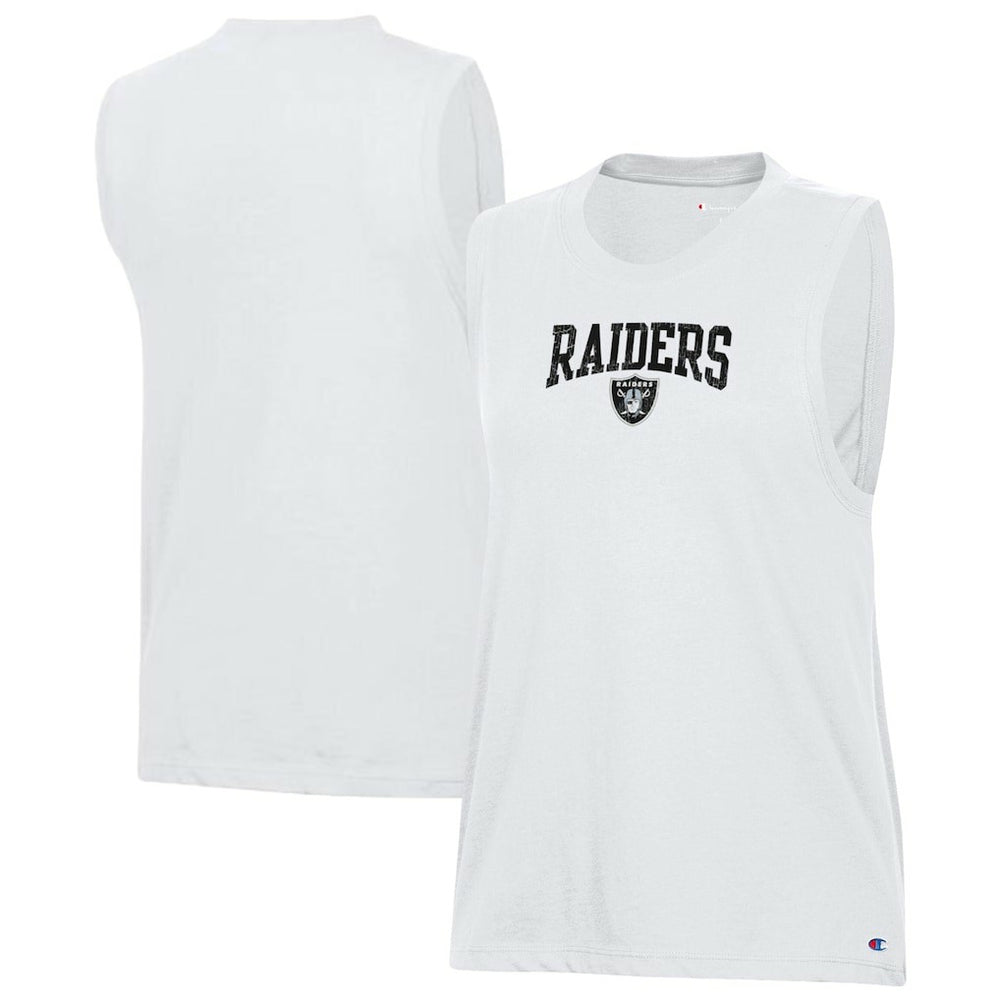Las Vegas Raiders Champion Women's Muscle Tank Top White