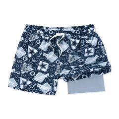 Dallas Cowboys Chubbies Game Day Fit Classic Lined Swim Trunks Navy