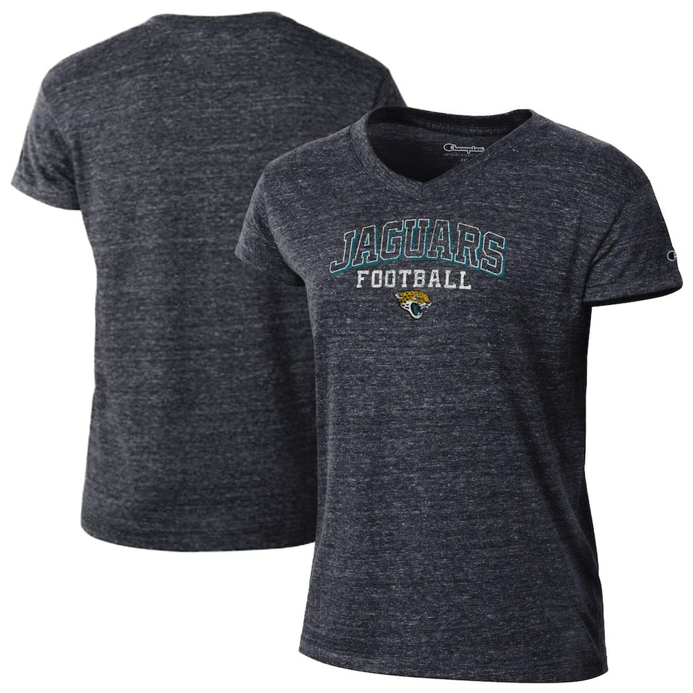 Jacksonville Jaguars Champion Women's Triumph Tri-Blend V-Neck T-Shirt Black