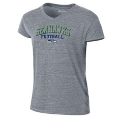 Seattle Seahawks Champion Women's Triumph Tri-Blend V-Neck T-Shirt Gray