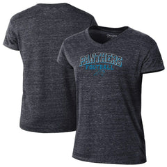 Carolina Panthers Champion Women's Triumph Tri-Blend V-Neck T-Shirt Black