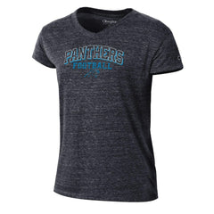 Carolina Panthers Champion Women's Triumph Tri-Blend V-Neck T-Shirt Black