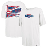 Chicago Cubs '47 Women's Bow & Banner Sadie T-Shirt - Sand T-shirts