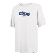 Chicago Cubs '47 Women's Bow & Banner Sadie T-Shirt - Sand T-shirts