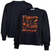 Detroit Tigers '47 Women's Team Collage Sydney Long Sleeve T-Shirt - Navy T-shirts