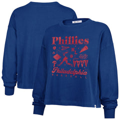 Philadelphia Phillies '47 Women's Team Collage Sydney Long Sleeve T-Shirt - Royal T-shirts