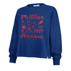 Philadelphia Phillies '47 Women's Team Collage Sydney Long Sleeve T-Shirt - Royal T-shirts