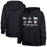 New York Yankees '47 Women's Bow & Banners Naomi Hoodie - Navy Hoodies