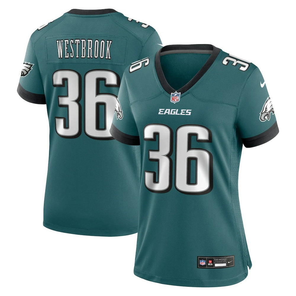 NFL Brian Westbrook Philadelphia Eagles Women's Team Retired Game Jersey - Midnight Green