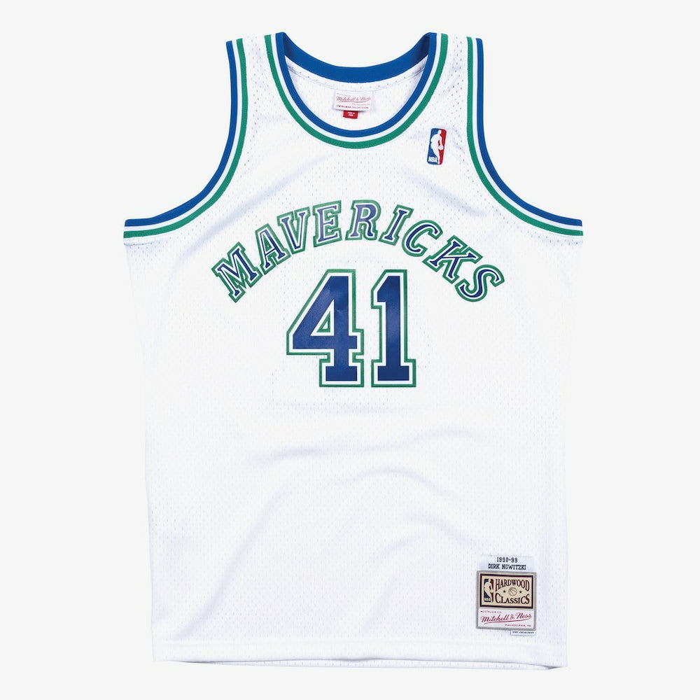 NBA Dirk Nowitzki Dallas Mavericks 1998-99 Hardwood Classics Swingman Jersey sale - White