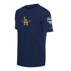 Los Angeles Dodgers New Era 2026 Gold Collection Logo & Patch T-Shirt - Navy T-shirts