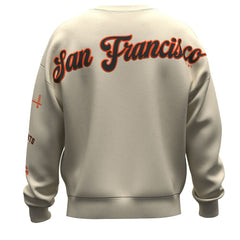 San Francisco Giants Fanatics Unisex Spirit Jersey Fleece Crewneck Pennant Sweatshirt - Tan Jerseys