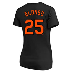 Pete Alonso Baltimore Orioles Profile Women's Plus Size Name & Number V-Neck T-Shirt - Black T-shirts