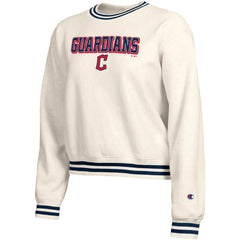 Cleveland Guardians Champion Women's Reverse Weave Sweatshirt - Cream Sweatshirts