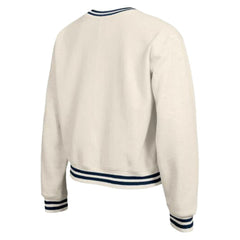 New York Mets Champion Women's Reverse Weave Sweatshirt - Cream Sweatshirts