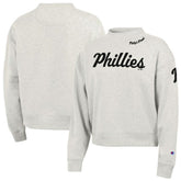 Philadelphia Phillies Champion Women's Triumph Tri-Blend Sweatshirt - Stone Sweatshirts