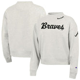 Atlanta Braves Champion Women's Triumph Tri-Blend Sweatshirt - Stone Sweatshirts