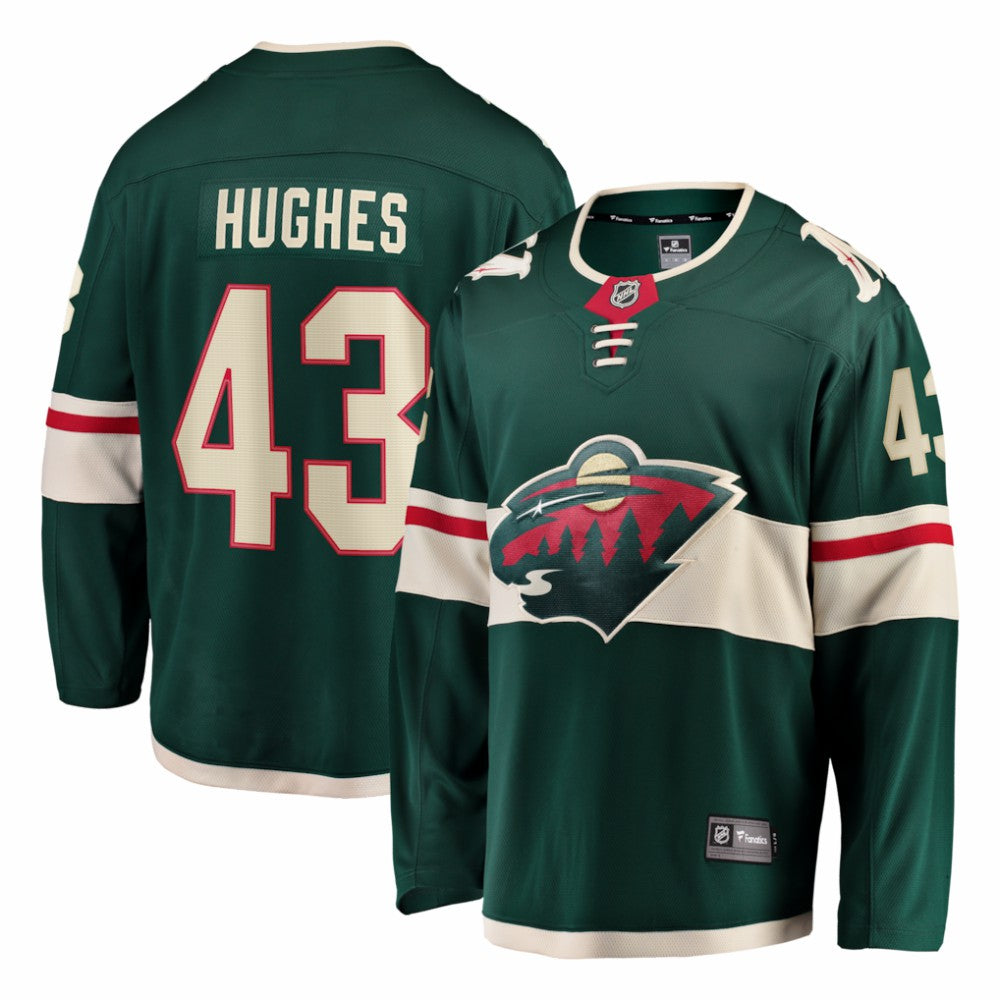 NHL Quinn Hughes Minnesota Wild Fanatics Home Breakaway Jersey - Green
