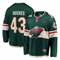 NHL Quinn Hughes Minnesota Wild Fanatics Home Breakaway Jersey - Green