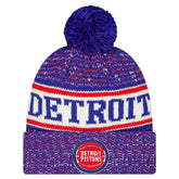 Detroit Pistons Team Cuffed Knit Hat with Pom Blue