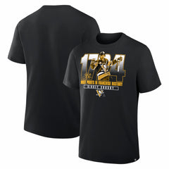 NHL Sidney Crosby Pittsburgh Penguins Most Points in Franchise History T-Shirt - Black