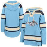 NHL Washington Capitals '47 Women's Superior Lacer Pullover Hoodie - Light Blue