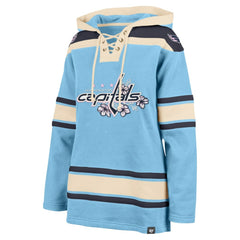 NHL Washington Capitals '47 Women's Superior Lacer Pullover Hoodie - Light Blue