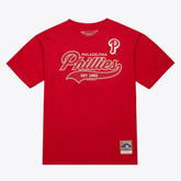 Philadelphia Phillies Mitchell & Ness Script Sweep Arch T-Shirt - Red T-shirts