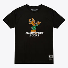 Milwaukee Bucks Unisex Hardwood Classics Arch T-Shirt Black