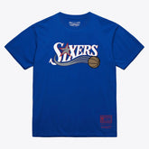 Philadelphia 76ers Unisex Hardwood Classics Arch T-Shirt Royal