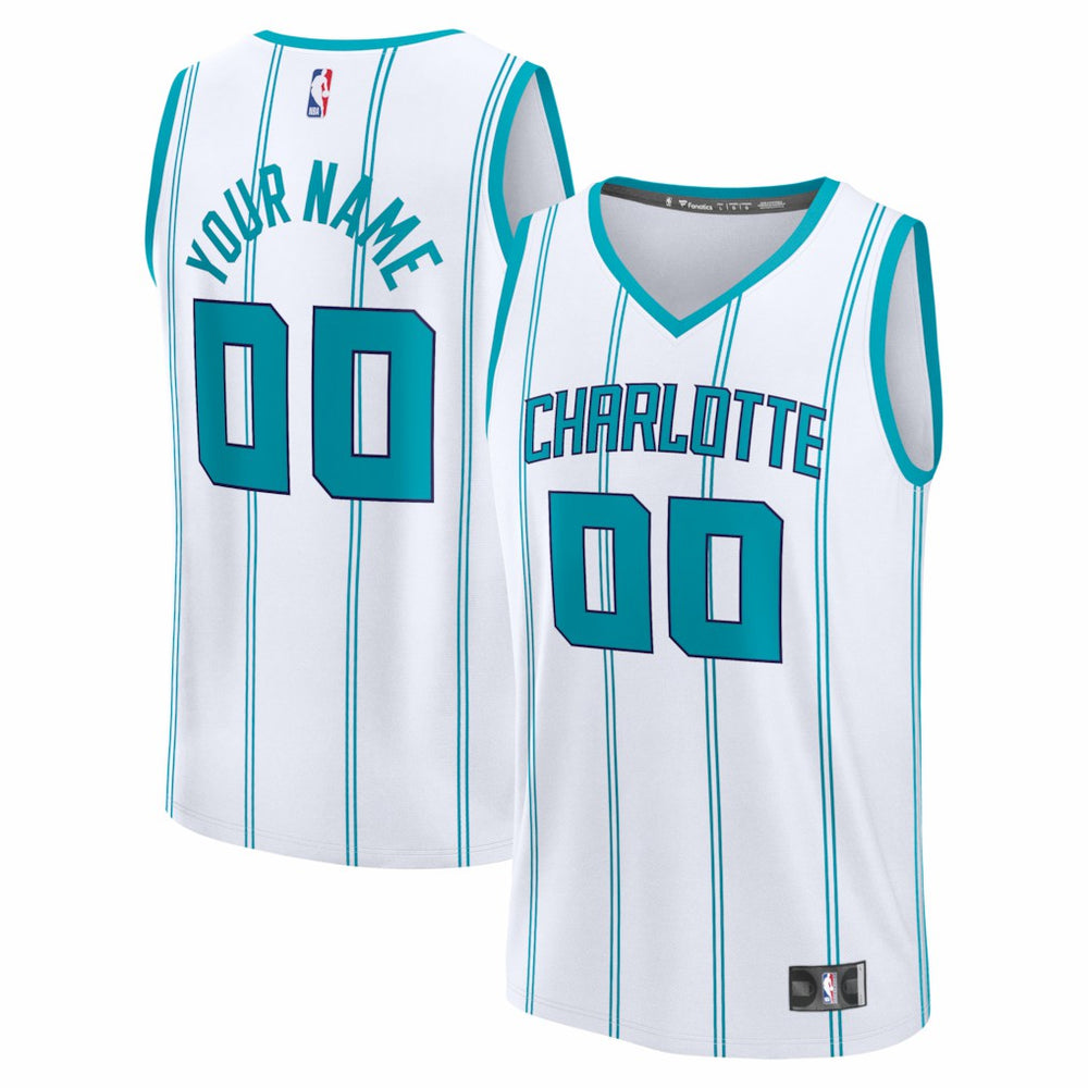 NBA Charlotte Hornets Youth Fastbreak Custom Jersey - Association Edition - White