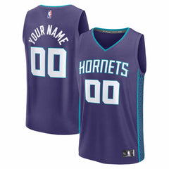NBA Charlotte Hornets Youth Fastbreak Custom Jersey - Statement Edition - Purple