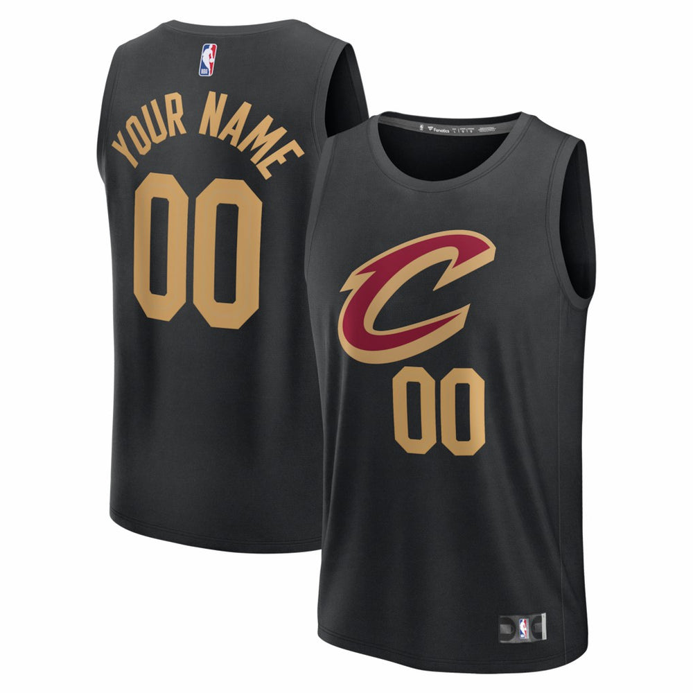 NBA Cleveland Cavaliers Youth Fastbreak Custom Jersey sale - Statement Editi- Black