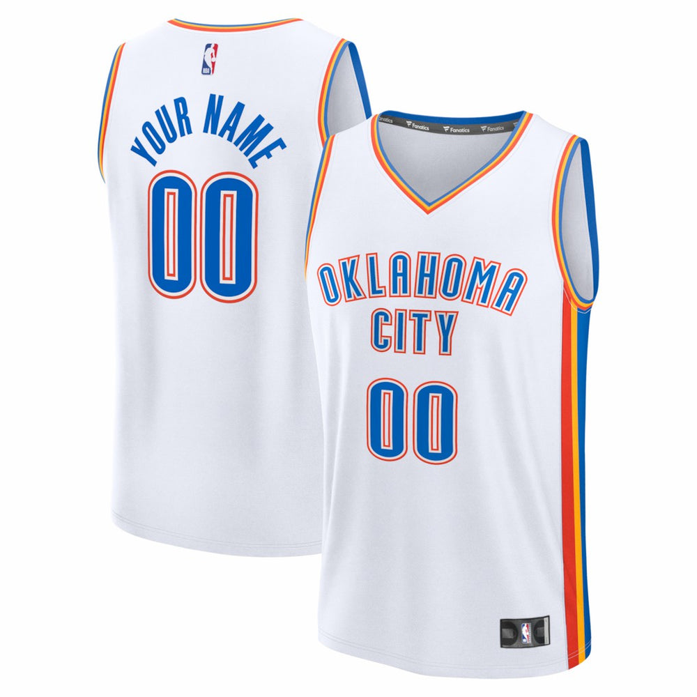 NBA Oklahoma City Thunder Youth Fastbreak Custom Jersey - Association Edition - White