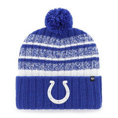 Indianapolis Colts '47 Tavern Cuffed Knit Hat with Pom Royal/White
