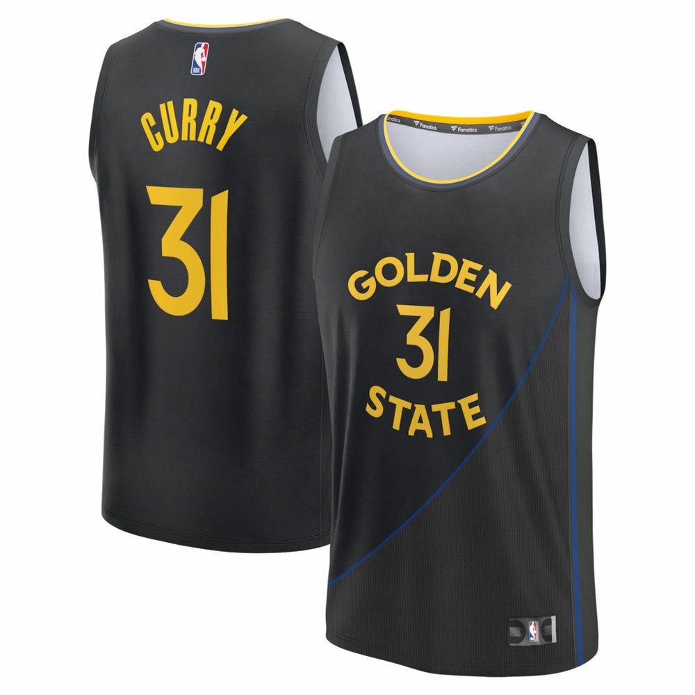 NBA Seth Curry Golden State Warriors Fast Break Replica Player Jersey sale - Statement Editi- Black
