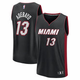 NBA Bam Adebayo Miami Heat Fast Break Replica Jersey - Black - Icon Edition
