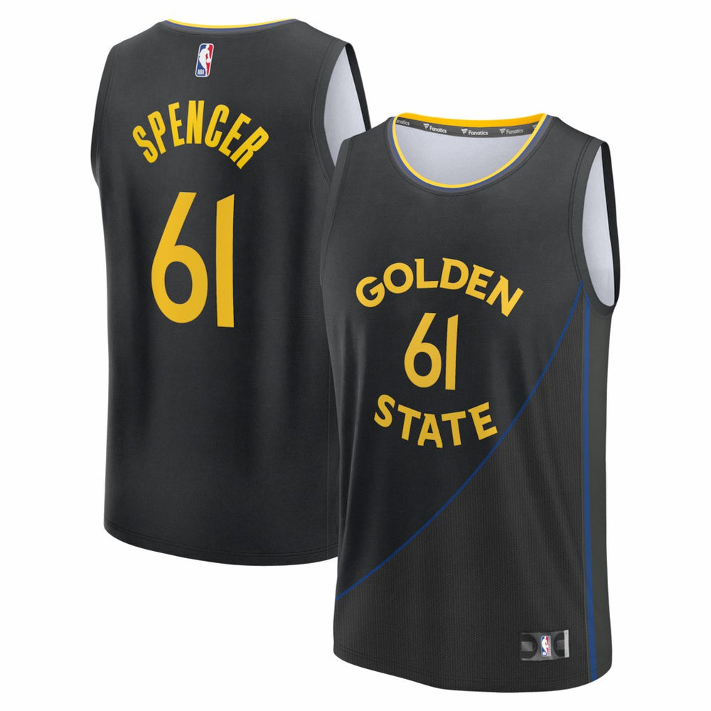 NBA Pat Spencer Golden State Warriors Fast Break Replica Player Jersey sale - Statement Editi- Black