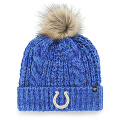 Indianapolis Colts '47 Women's Meeko Cuffed Knit Hat with Pom Royal