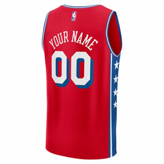 NBA Philadelphia 76ers Fastbreak Custom Jersey - Statement Edition - Red