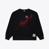 Denver Nuggets Women's Hardwood Classics Script Lightweight Sweatshirt Black