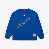 Golden State Warriors Women's Hardwood Classics Script Lightweight Sweatshirt Royal