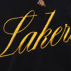Los Angeles Lakers Women's Hardwood Classics Script Lightweight Sweatshirt Black