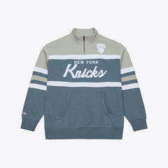 New York Knicks Thunderstorm Head Coach Quarter-Zip Jacket Blue