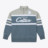 Boston Celtics Thunderstorm Head Coach Quarter-Zip Jacket Blue