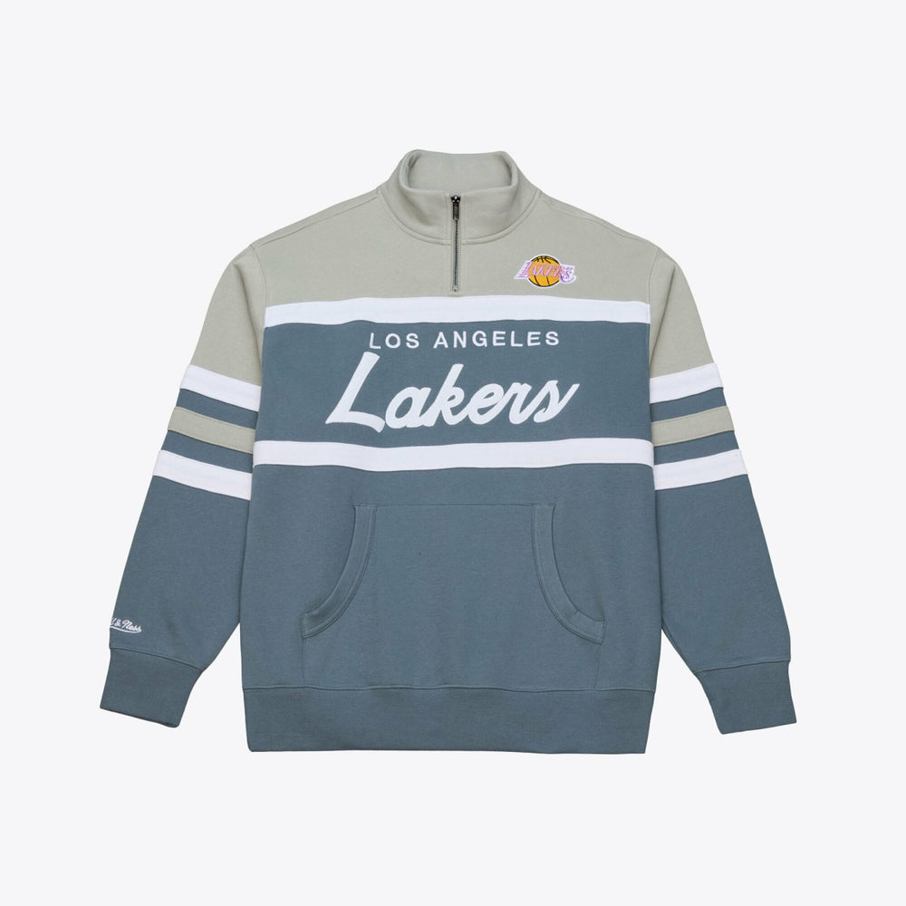 Los Angeles Lakers Thunderstorm Head Coach Quarter-Zip Jacket Blue